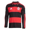 Camisa do Flamengo I 26/27 adidas Manga Longa Masculina VERMELHO/PRETO