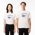 Camiseta Lacoste Unissex Estampada – Modelagem Clássica e Versátil BRANCO