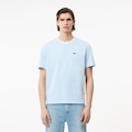 Camiseta Lacoste Listrada de Algodão Pesado Lacoste Masculina BRANCO/AZUL