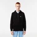 Blusão Moletom Clássico com Fechamento de Zíper e Bolsos Masculino Lacoste PRETO