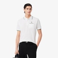 Camisa Polo Lacoste Pocket Accent Lacoste Masculina BRANCO/VERDE