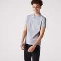 Camiseta Polo Lacoste Slim Fit – Modelagem Moderna com Elastano CINZA