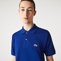 Camiseta Polo Lacoste Original L.12.12 – Modelagem Clássica e Respirável AZUL