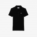 Polo Slim Fit L.12.D em Algodão Canelado PRETO