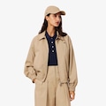 Jaqueta de Gabardine Stretch de Colarinho Duplo BEGE