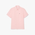Camisa de Manga Curta em Linho ROSA BEBE