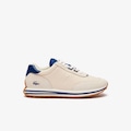 Tênis Lacoste Lacoste masculinas de couro e tecido L-Spin BEGE