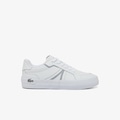Tênis Lacoste Feminino L004 de Couro BRANCO/CINZA CLARO