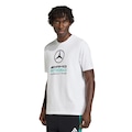 Camiseta adidas Mercedes - Amg Petronas F1 Team Dna Masculina BRANCO/VERDE CLA