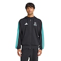 Blusão com Capuz adidas Zíper Mercedes - AMG Petronas F1 Team DNA Masculino PRETO