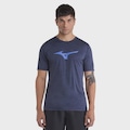 Camiseta Mizuno Run Spark Mescla Masculina AZUL
