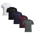Kit 5 Camisetas Diadora Small Logo Masculina PRETO