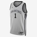 Regata Nike San Antonio Spurs Statement Edition 2024/25 Masculina CINZA/AZUL ESC