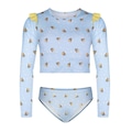 Conjunto Biquíni Camisa + Calcinha Praia Selene Infantil AZUL