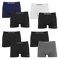 Kit 8 Cuecas Boxer Reebok Sem Costura Masculina PRETO