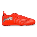 Chuteira de Society Future 9 Play Puma Infantil LARANJA