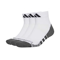 Meia Cano Curto Adidas Amortecimento Performance Climacool 3-Pack Unissex BRANCO/CINZA CLARO