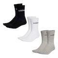 Kit 3 Pares de Meias Cano Alto adidas Linear Crew Unissex BRANCO
