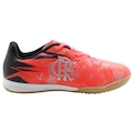 Chuteira Futsal do Flamengo Adulto OXN Vision 3 CORAL/PRETO