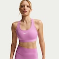Top Nike Swoosh Feminino ROSA/BRANCO