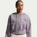 Blusão Cropped Nike Sportswear Phoenix Fleece Feminino MARROM