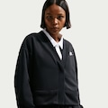 Cardigan Nike Sportswear Club Fleece Feminino PRETO/BRANCO