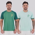 Camisa Palmeiras Dots e Palestra Raglan Masculina - 2 Unidades VERDE
