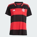 Camisa Flamengo I adidas 26/27 Feminina Listrada VERMELHO/PRETO