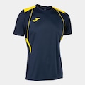 Camiseta Joma Championship VII Masculina AMARELO/AZUL ESCURO