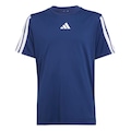 Camiseta Essentials Três Listras adidas infantil AZUL CLA/BRANCO