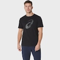 Camiseta ASICS Spiral Logo Graphic Masculino PRETO