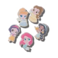 Jibbitz Crocs Disney Princesas Pack com 5 Peças BRANCO