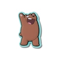 Jibbitz Crocs We Bare Bears Grizzly BRANCO