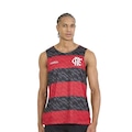 Camiseta Regata Braziline Flamengo Dupla Face Conexão Masculina PRETO