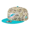 Boné New Era 950 Miami Dolphins Salute Service Masculino AZUL CLARO
