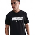 Camiseta Dri-FIT Nike "Winning" Masculina PRETO/BRANCO