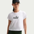 Camiseta Nike Sportswear Club Heritage Feminina BRANCO/PRETO