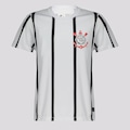 Camisa do Corinthians Dryfit Listrada Infantil BRANCO