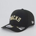 Boné New Era NBA Milwaukee Bucks Aba Curva PRETO