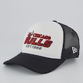 Boné New Era NBA Chicago Bulls Trucker Aba Curva BRANCO