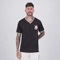Camisa do Corinthians Fitness Escudo Masculina PRETO