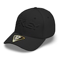 Boné Oakley 6 Panel Stretch Hat Embossed PRETO/LARANJA