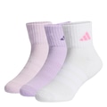 Kit Meias Soquetes Esportiva Acolchoadas 3 Pares Adidas Unissex ROXO