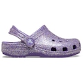 Sandália Crocs Classic Fantasy Glitter Clog T - Infantil ROXO