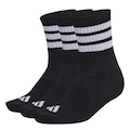 Kit 3 Meias Cano Médio adidas Esportivas Unissex PRETO/BRANCO