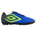 Chuteira De Society Umbro Warskin Masculina AZUL/VERDE CLA