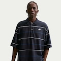 Camisa Polo Nike Club Stripe Oversized Masculina AZUL ESCURO