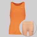 Conjunto Regata e Calça Legging com Bolso Rainha Feminino LARANJA