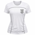 Camisa do Corinthians Baby Look Recortes Lateral Coimbra - Feminina BRANCO