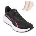 Kit Tênis Puma P-P Skyrocket Lite + Meia - Feminino PRETO/ROSA